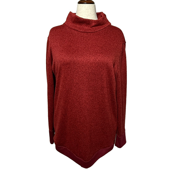 Serra Sweater Womens XL Red Cowl Turtle Neck Tunic Christmas Holiday Warm Cozy - Picture 1 of 8